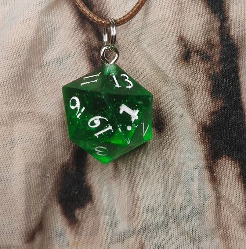 D20 Green With Glitter