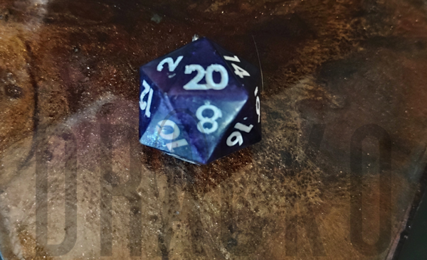 D20 Dark Purple Pendant