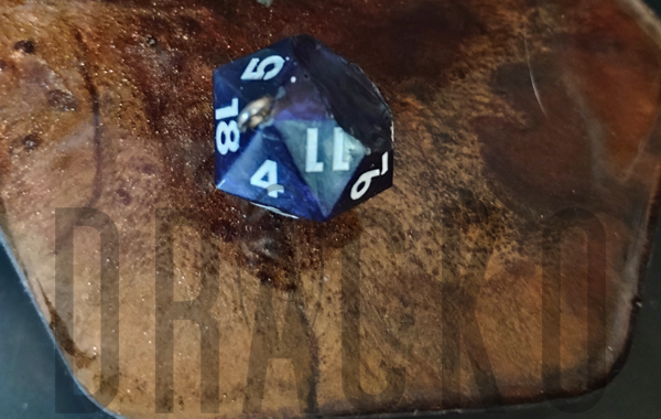 D20 Dark Purple Pendant