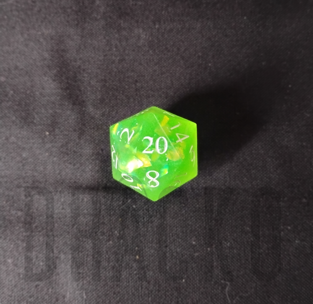 D20 Green Pendant